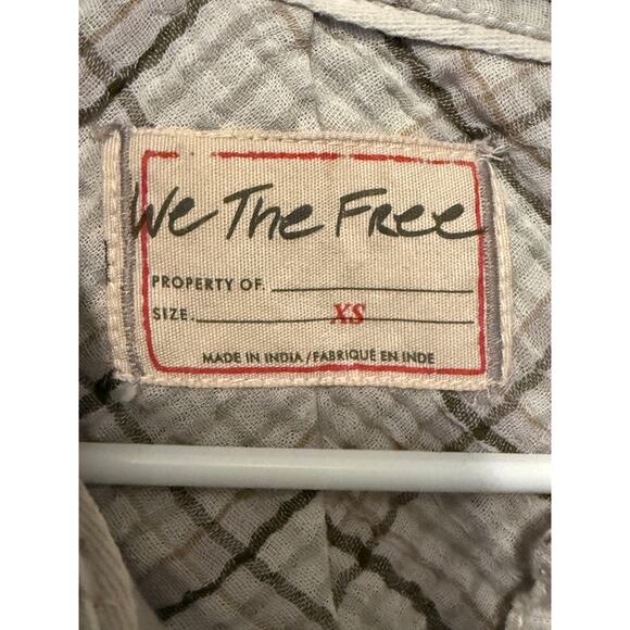 Free People We The Free Carditi Plaid Tunic Shirt Top XS - Picture 3 of 12